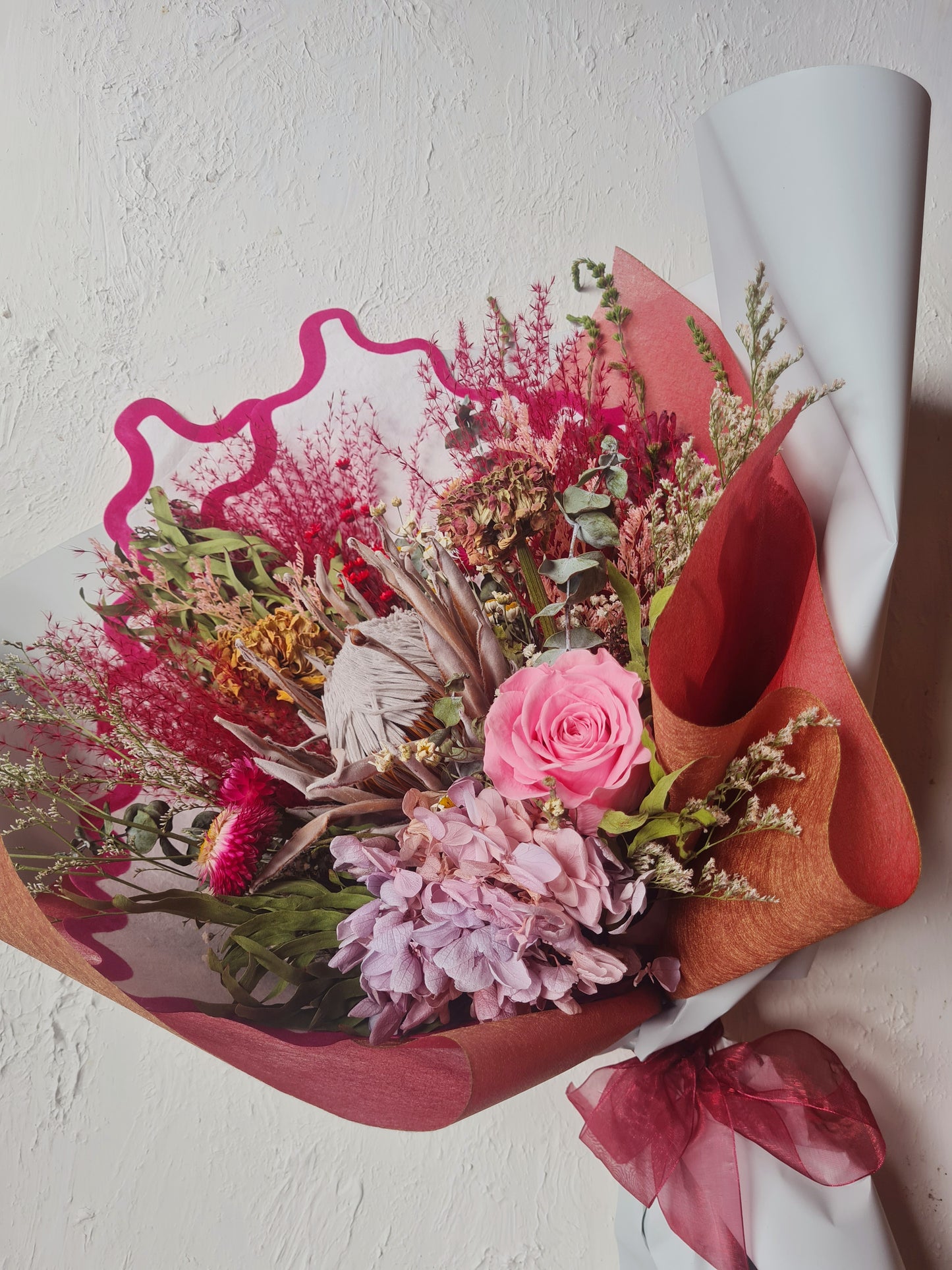 VALENTINES ''ECLECTIC" DRIED BOUQUET